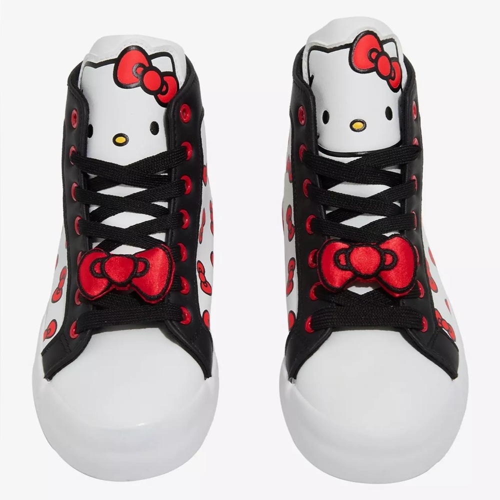 HELLO KITTY x SANRIO Bow Hi-Top Sneakers - Picture 2 of 8